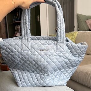MZ Wallace Sky Blue Quilted Tote